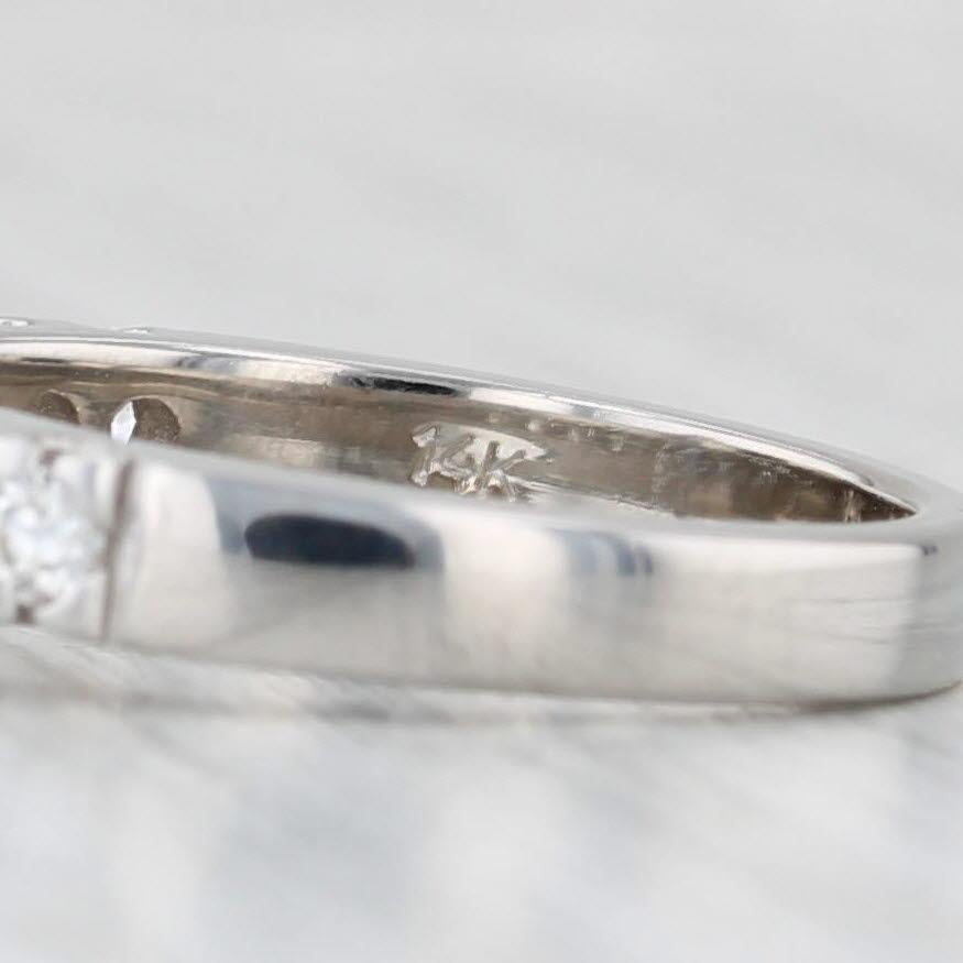 0.75ctw Anillo de Compromiso de Diamante Redondo 14k Oro Blanco Talla 5 VS2 en venta 2