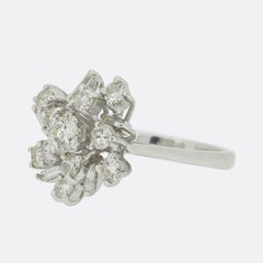 0.76 Carat Diamond Abstract Cluster Ring