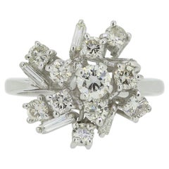 0.76 Carat Diamond Abstract Cluster Ring