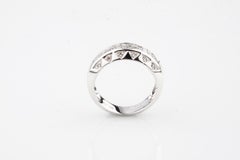 0.76 Carat Diamond Plaque Band Ring in White Gold