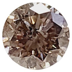 VENDITA IN VACANZA Diamante rotondo marrone chiaro naturale da 0,76 carati