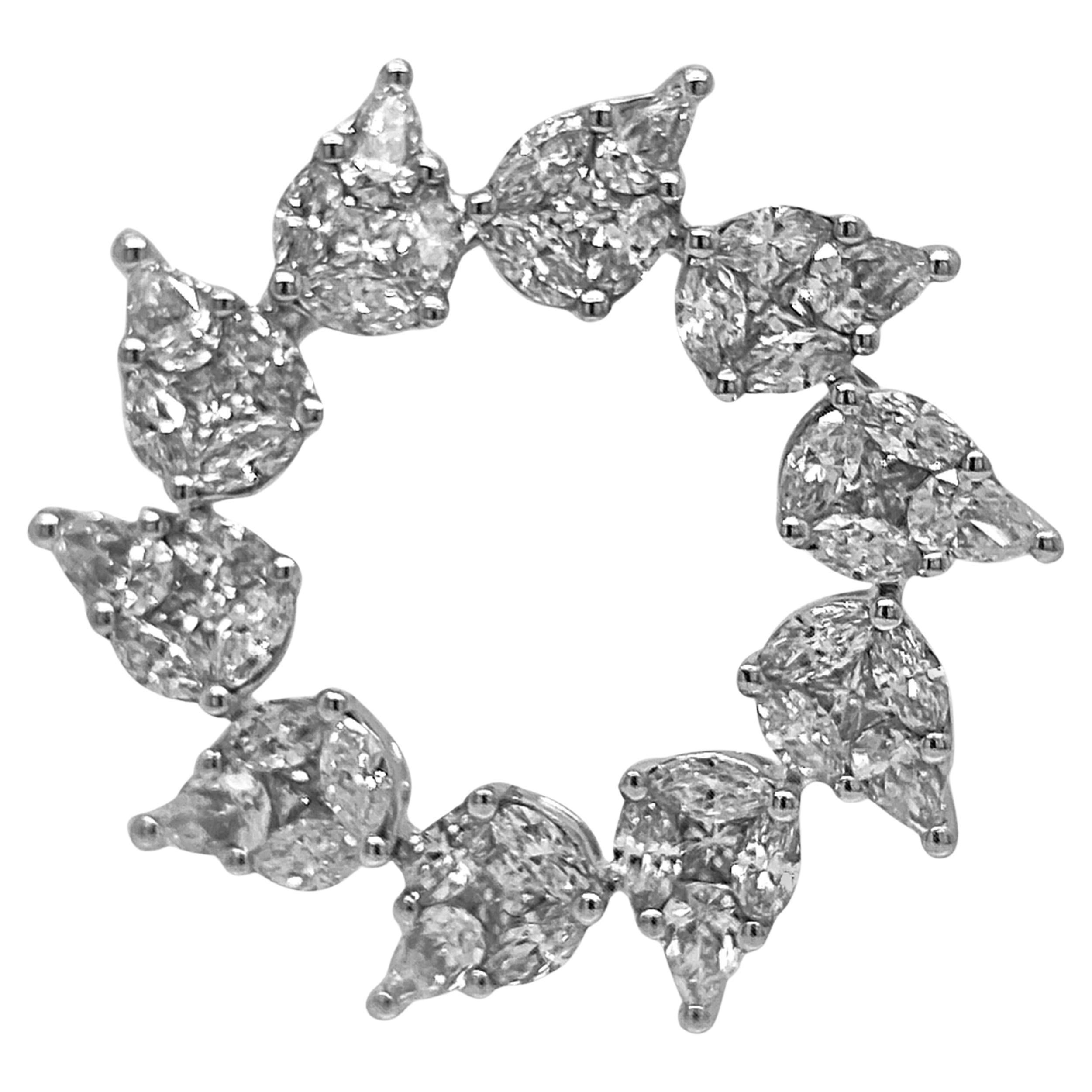 0.76 Carat White Diamond White Gold PENDANT