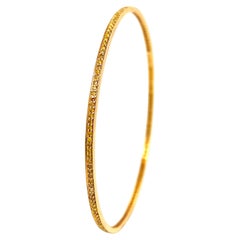Pulsera de oro amarillo con diamante amarillo de 0,76 quilates