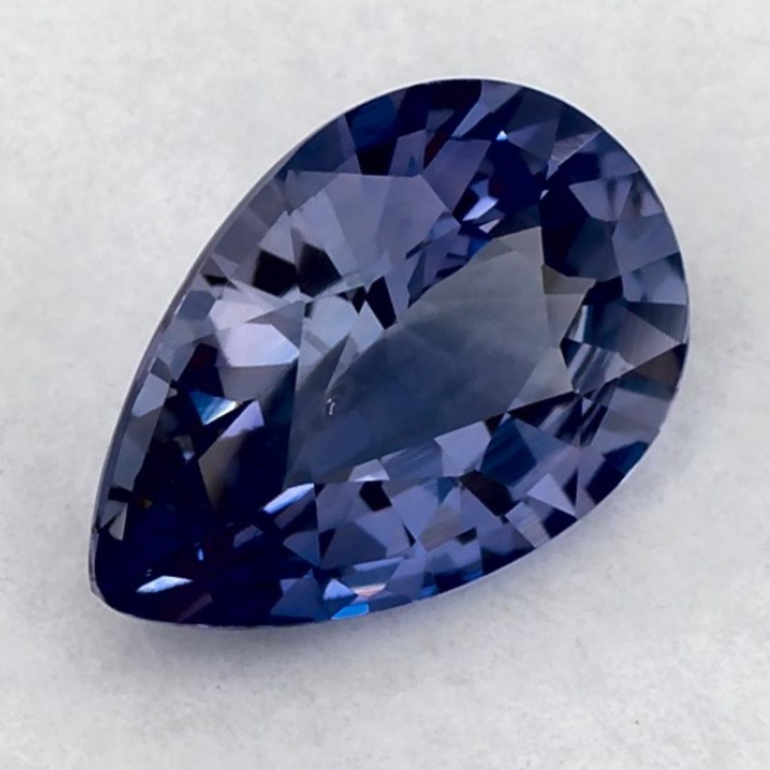 Taille poire 0.76 Ct Blue Sapphire Pear Loose Gemstone (pierre précieuse en vrac) en vente