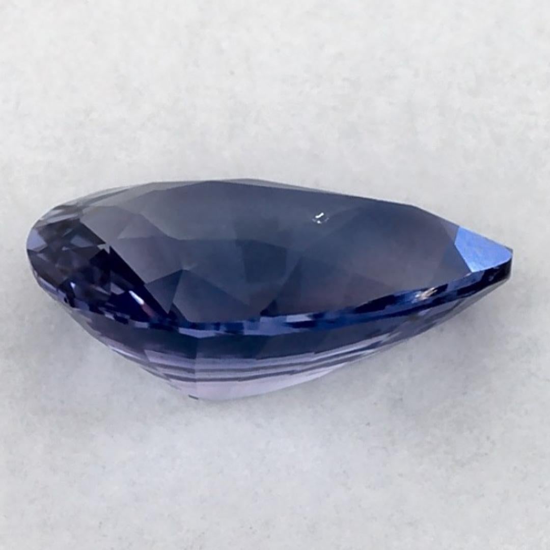 0.76 Ct Blue Sapphire Pear Loose Gemstone (pierre précieuse en vrac) Neuf - En vente à Fort Lee, NJ