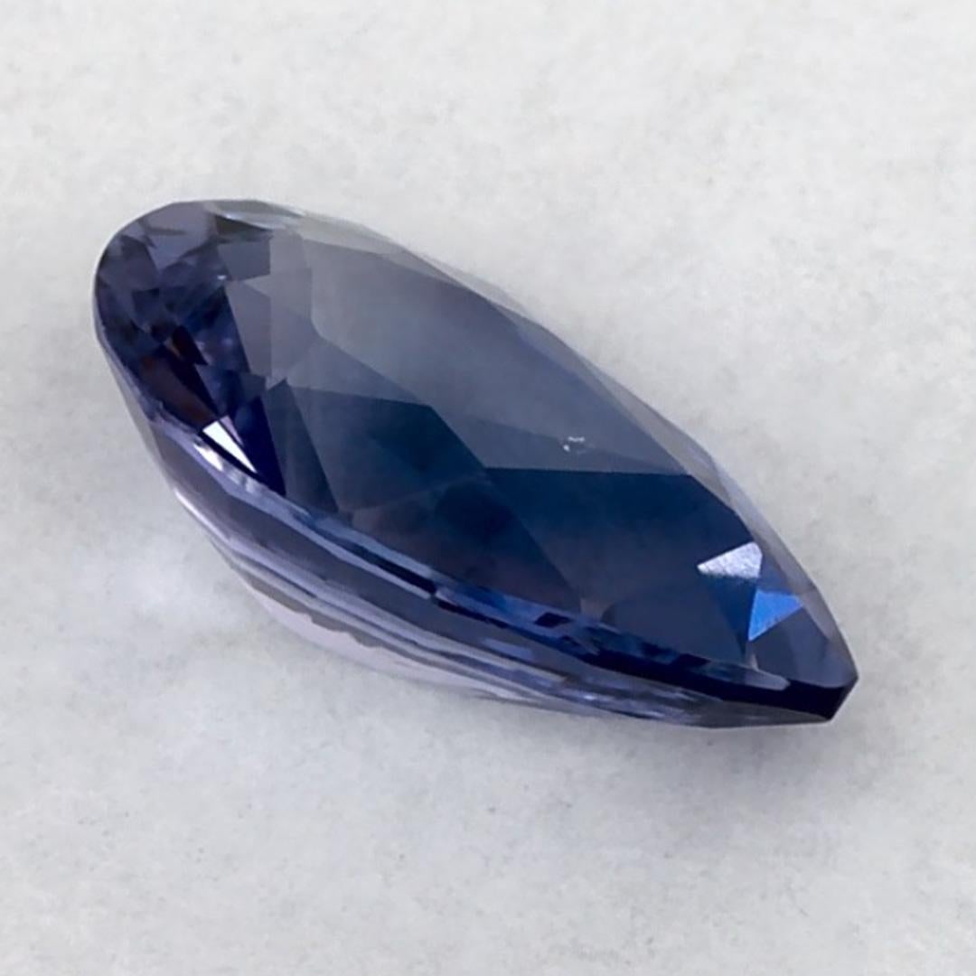 0.76 Ct Blue Sapphire Pear Loose Gemstone (pierre précieuse en vrac) en vente 1