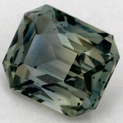 0.76 Ct Green Sapphire Octagon Loose Gemstone