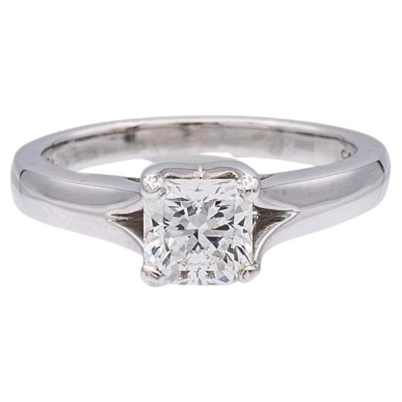 0.76 Ct. H VS2 GIA Hearts on Fire Dream Cut Platinum Diamond Engagement Ring For Sale