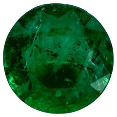 0.76 Carat Natural Emerald Round Loose Gemstone