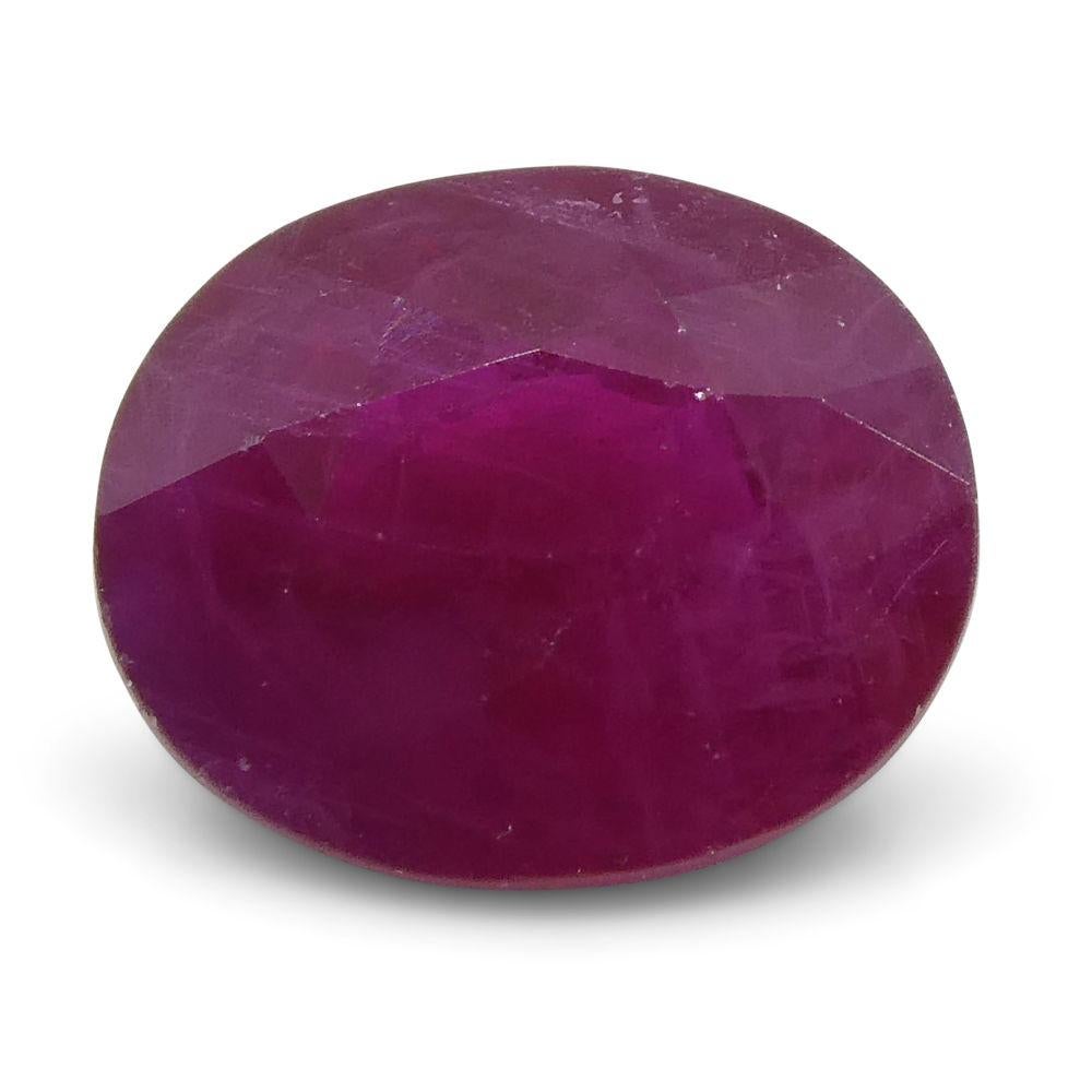 0.76 ct Rubis ovale Birmanie en vente 1