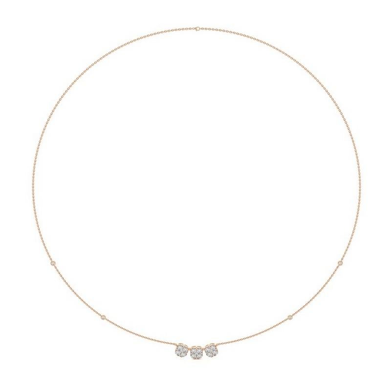 Peso totale dei carati:
Questa elegante collana con pendente della Collection'S Moonlight ha un peso totale di 0,76 carati e mette in risalto la brillantezza di diamanti accuratamente selezionati in un accattivante design a triplo