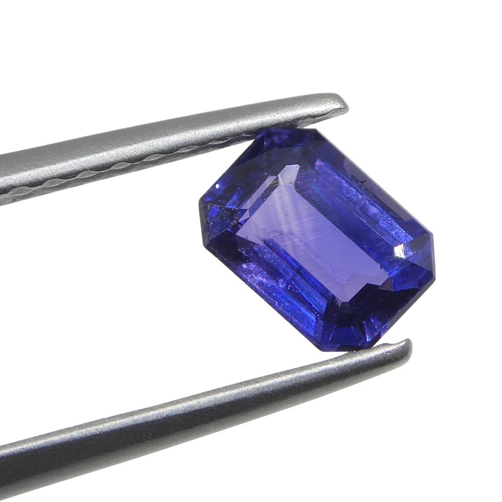 0.76ct Emerald Cut Blue Sapphire from Madagascar Unheated In New Condition For Sale In Toronto, Ontario