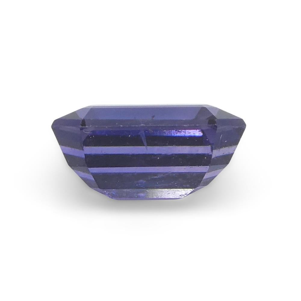 0.76ct Emerald Cut Blue Sapphire from Madagascar Unheated For Sale 2