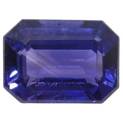 0.76ct Emerald Cut Blue Sapphire from Madagascar Unheated