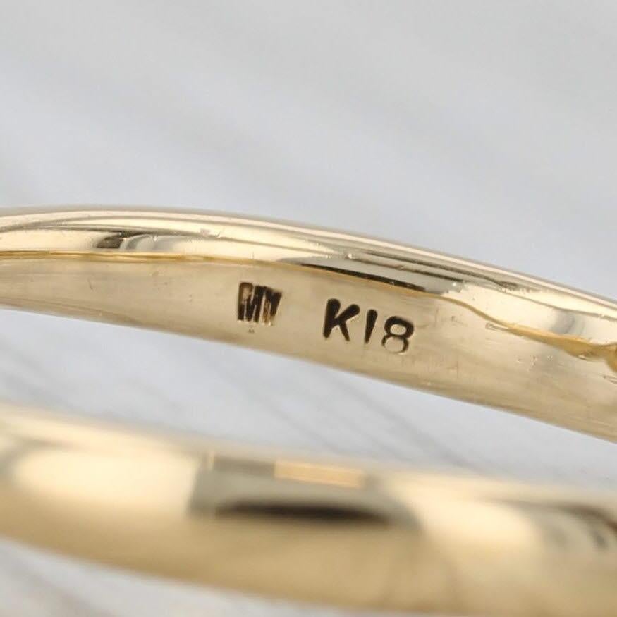Anello di perle coltivate con acquamarina ovale da 0,76 carati, oro giallo 18 carati, misura 9 in vendita 1
