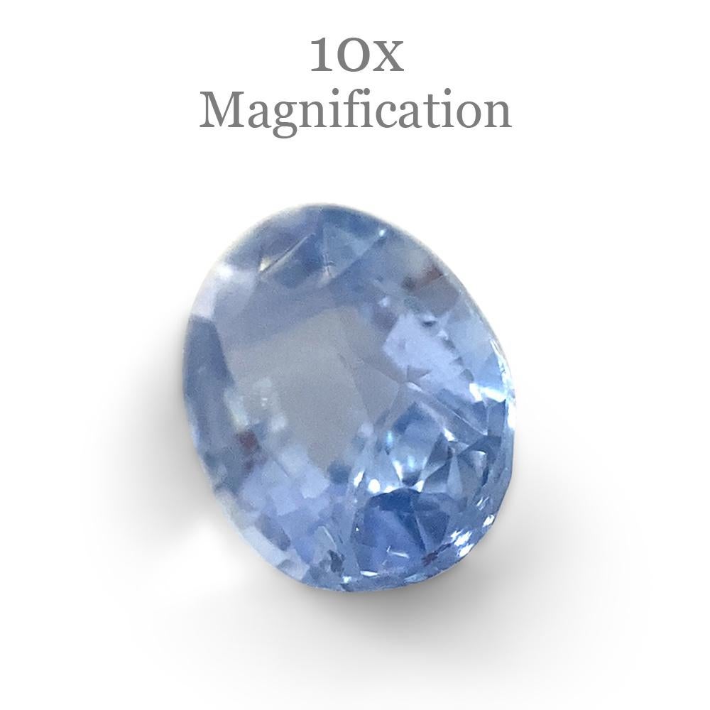 0.76ct Oval Icy Blue Sapphire from Sri Lanka Unheated For Sale 5
