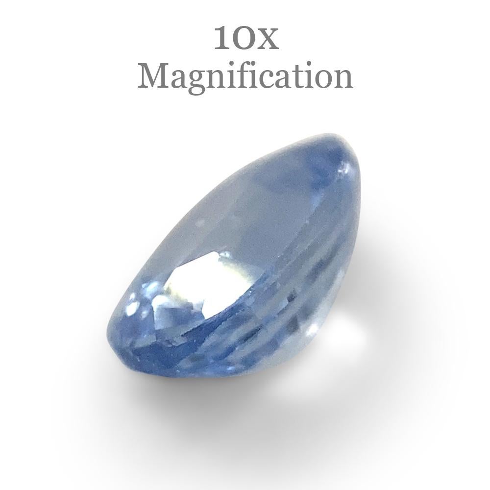 0.76ct Oval Icy Blue Sapphire from Sri Lanka Unheated For Sale 6