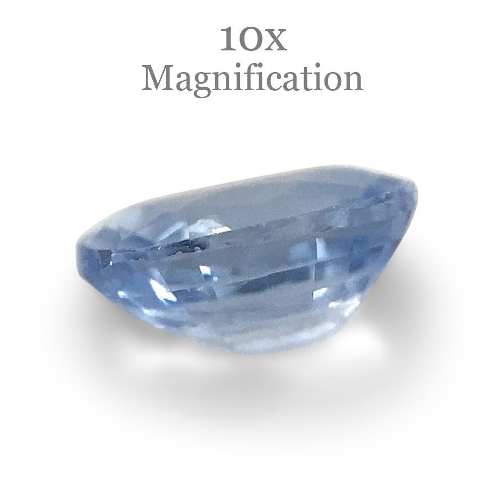 0.76ct Oval Icy Blue Sapphire from Sri Lanka Unheated For Sale 7