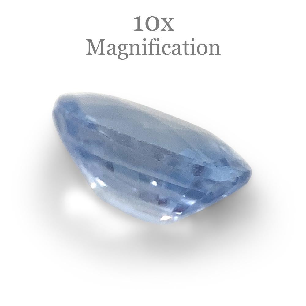 0.76ct Oval Icy Blue Sapphire from Sri Lanka Unheated For Sale 8