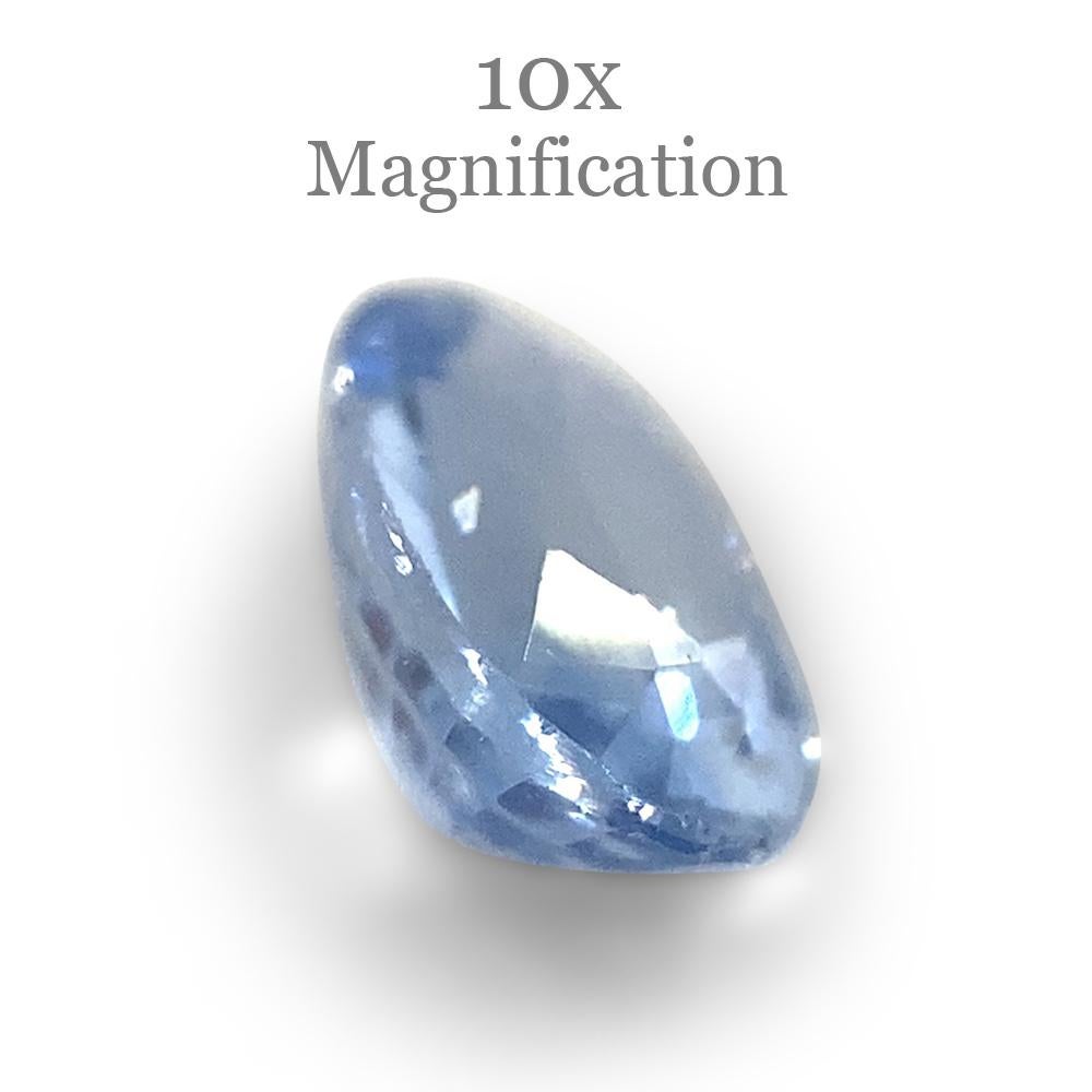0.76ct Oval Icy Blue Sapphire from Sri Lanka Unheated For Sale 9