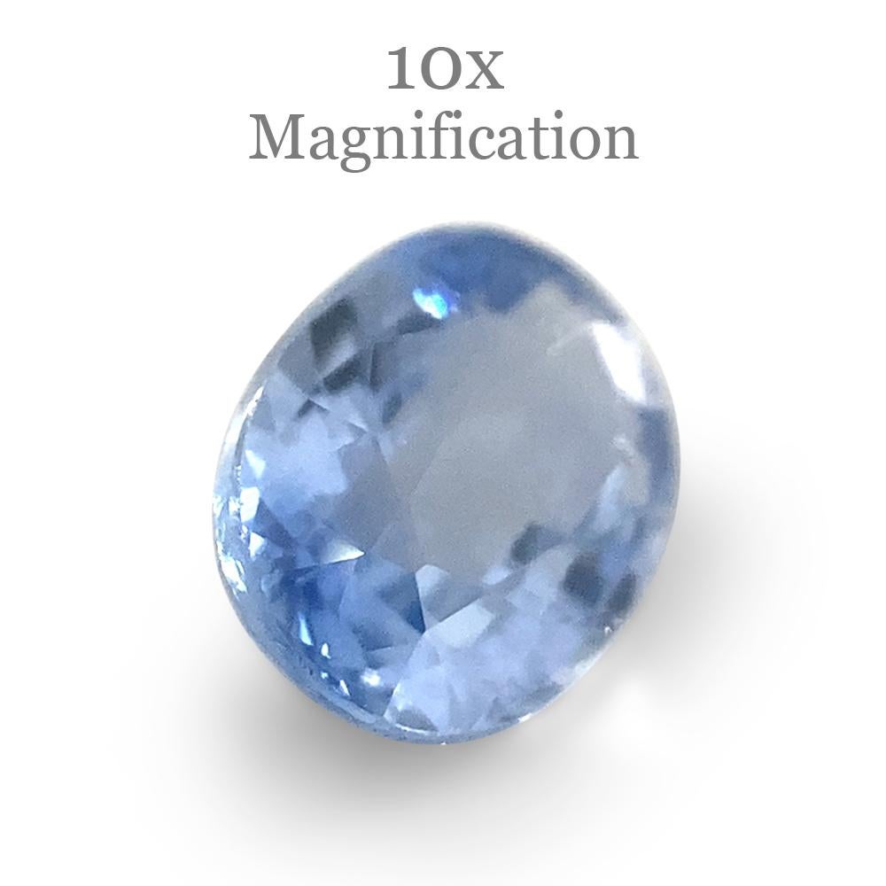 0.76ct Oval Icy Blue Sapphire from Sri Lanka Unheated For Sale 10