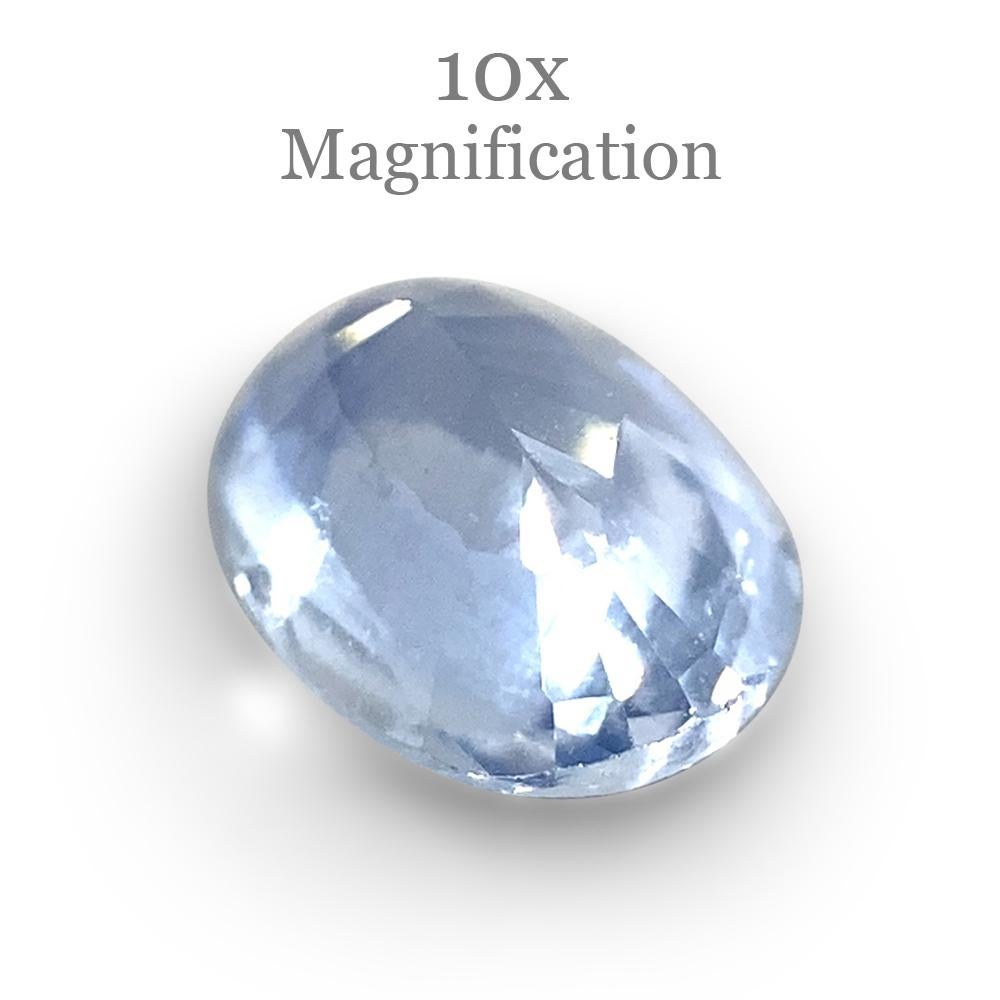 0.76ct Oval Icy Blue Sapphire from Sri Lanka Unheated In New Condition For Sale In Toronto, Ontario