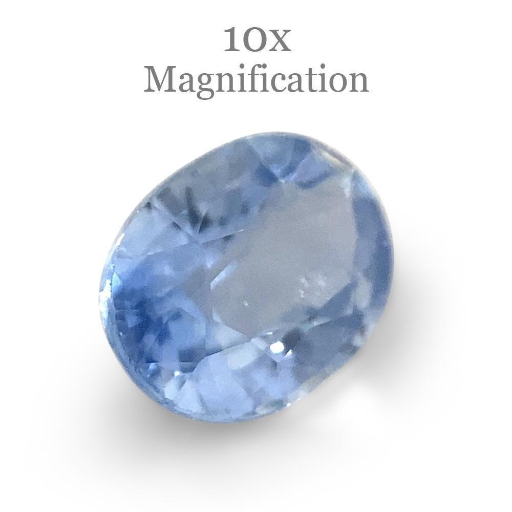 0.76ct Oval Icy Blue Sapphire from Sri Lanka Unheated For Sale 1