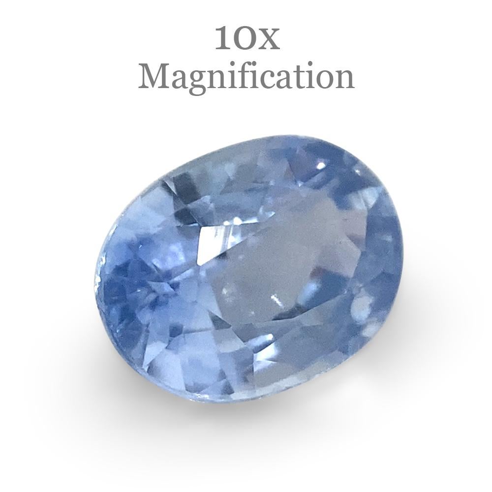 0.76ct Oval Icy Blue Sapphire from Sri Lanka Unheated For Sale 2