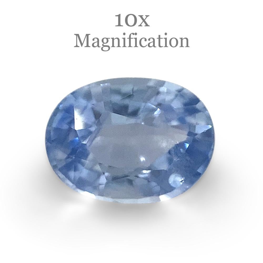0.76ct Oval Icy Blue Sapphire from Sri Lanka Unheated For Sale 3