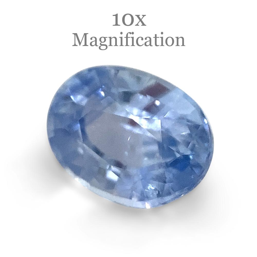 0.76ct Oval Icy Blue Sapphire from Sri Lanka Unheated For Sale 4