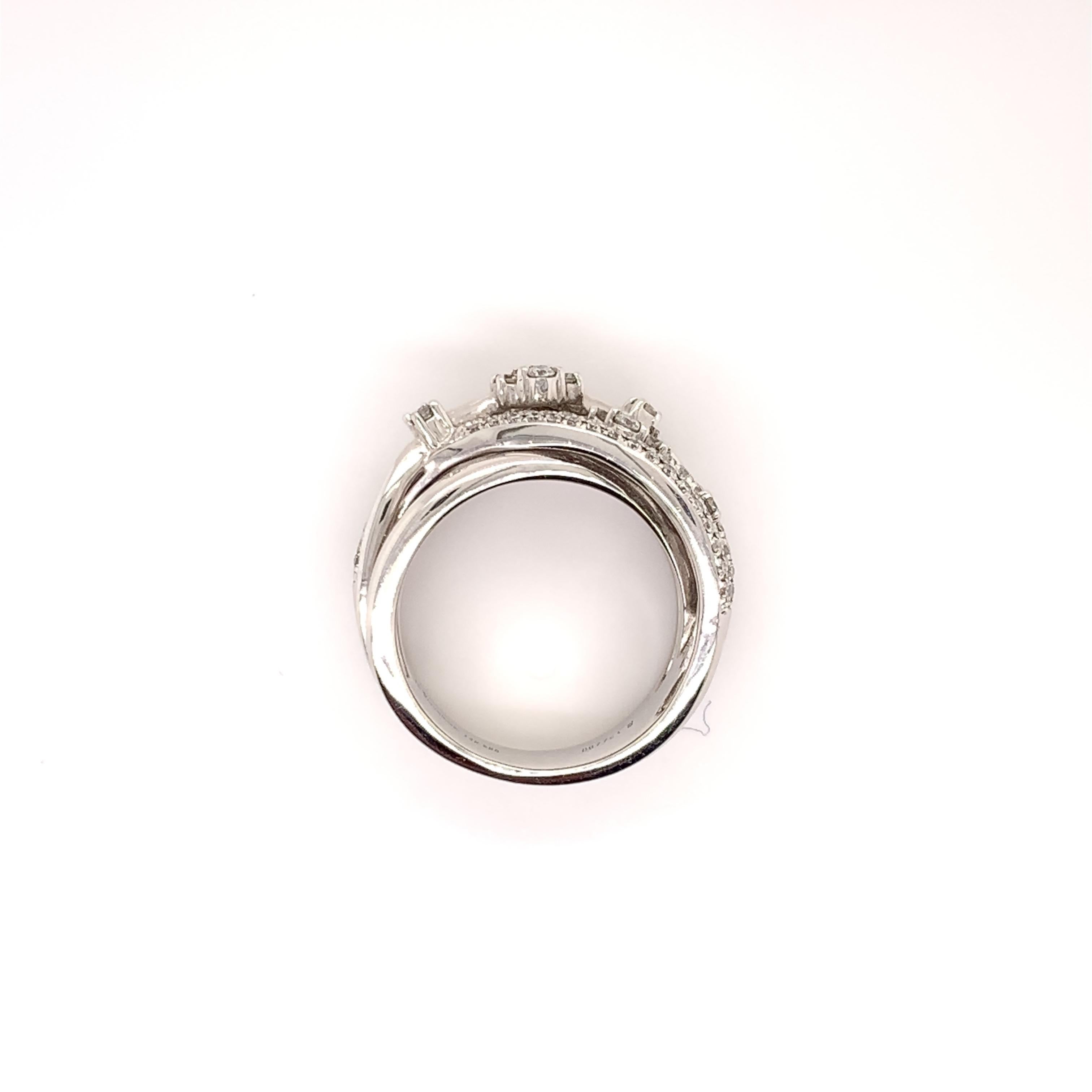 Women's or Men's 0.77 Carat Brilliant Cut Diamond Ring