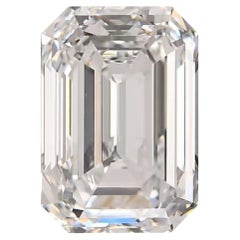 0.77 Carat Emerald Cut Gia Certified H Color Internally Flawless  Diamond