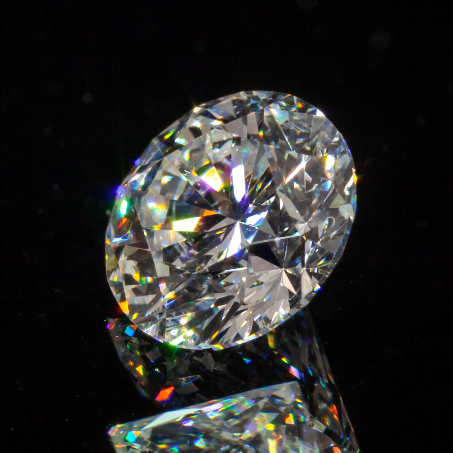 Moderne Diamant rond brillant de 0,77 carat non serti F/ SI2 certifié GIA en vente