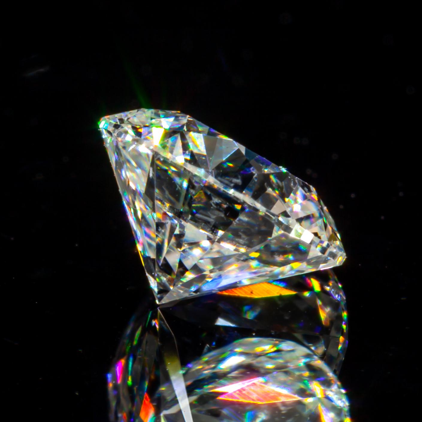 Diamant rond brillant de 0,77 carat non serti F/ SI2 certifié GIA Excellent état - En vente à Sherman Oaks, CA