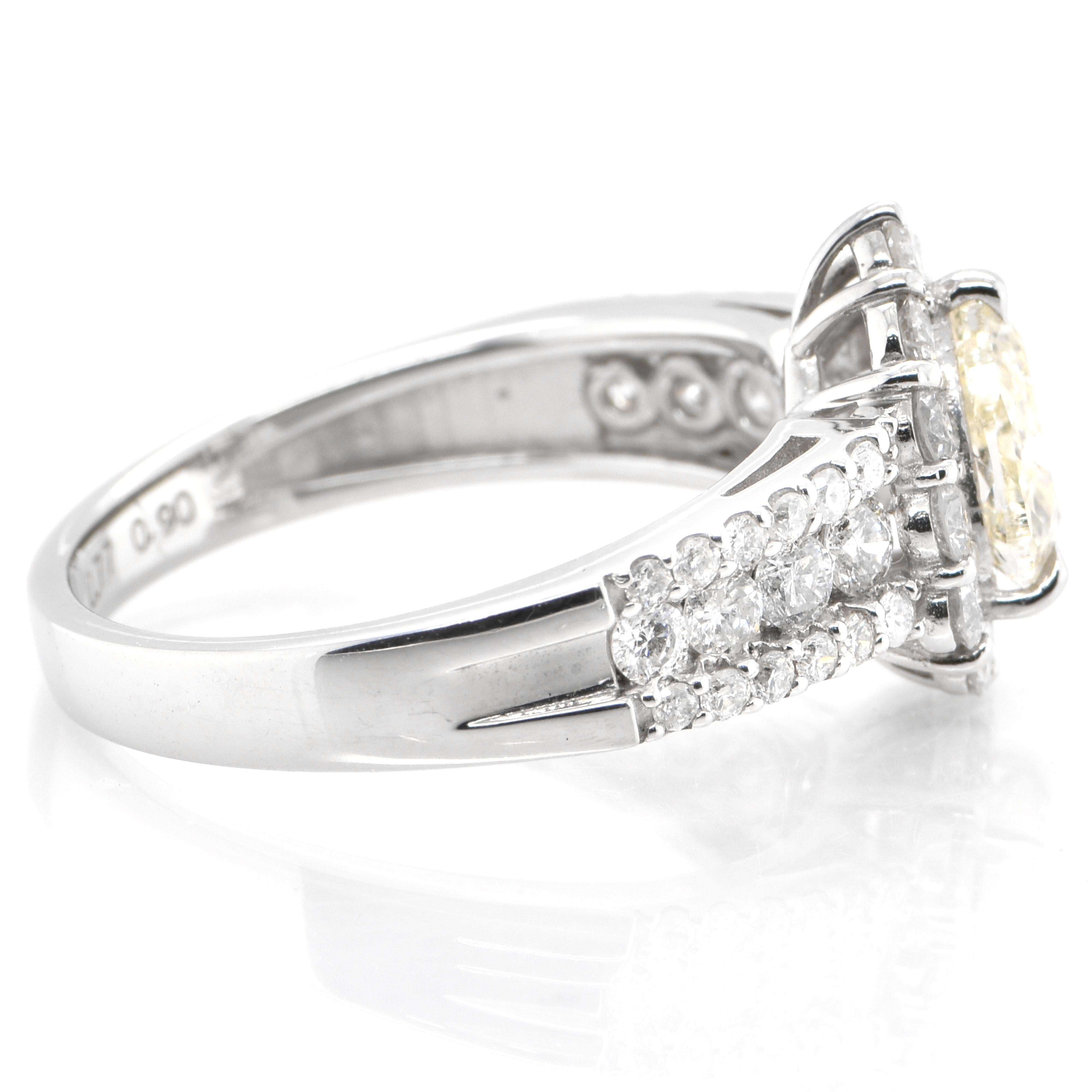 Women's 0.77 Carat Natural Rose Cut Diamond Ring Set in Platinum For Sale