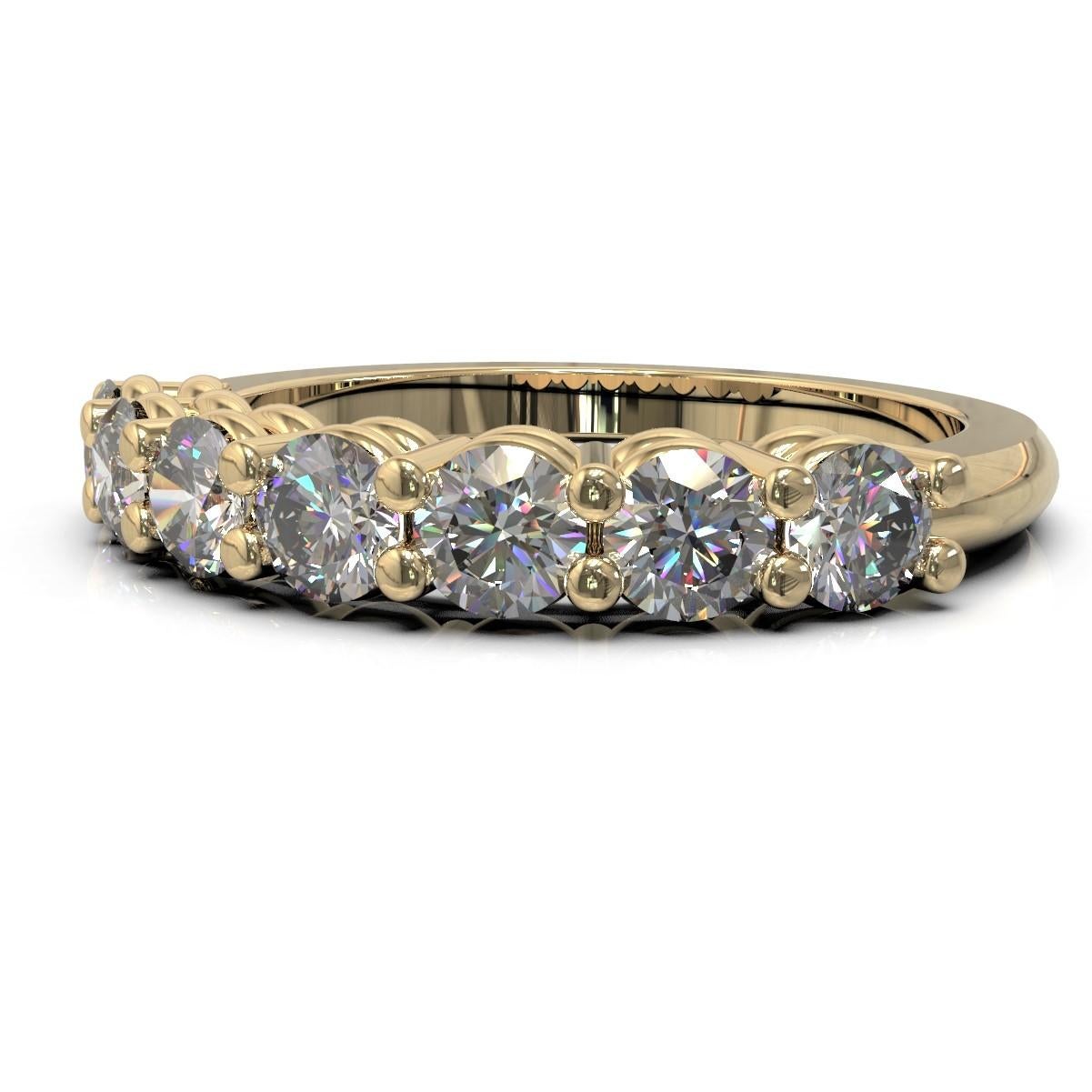 Art Deco 0.77 Carat Round Brilliant Cut Diamond Bridal Ring in 18 Carat Yellow Gold For Sale
