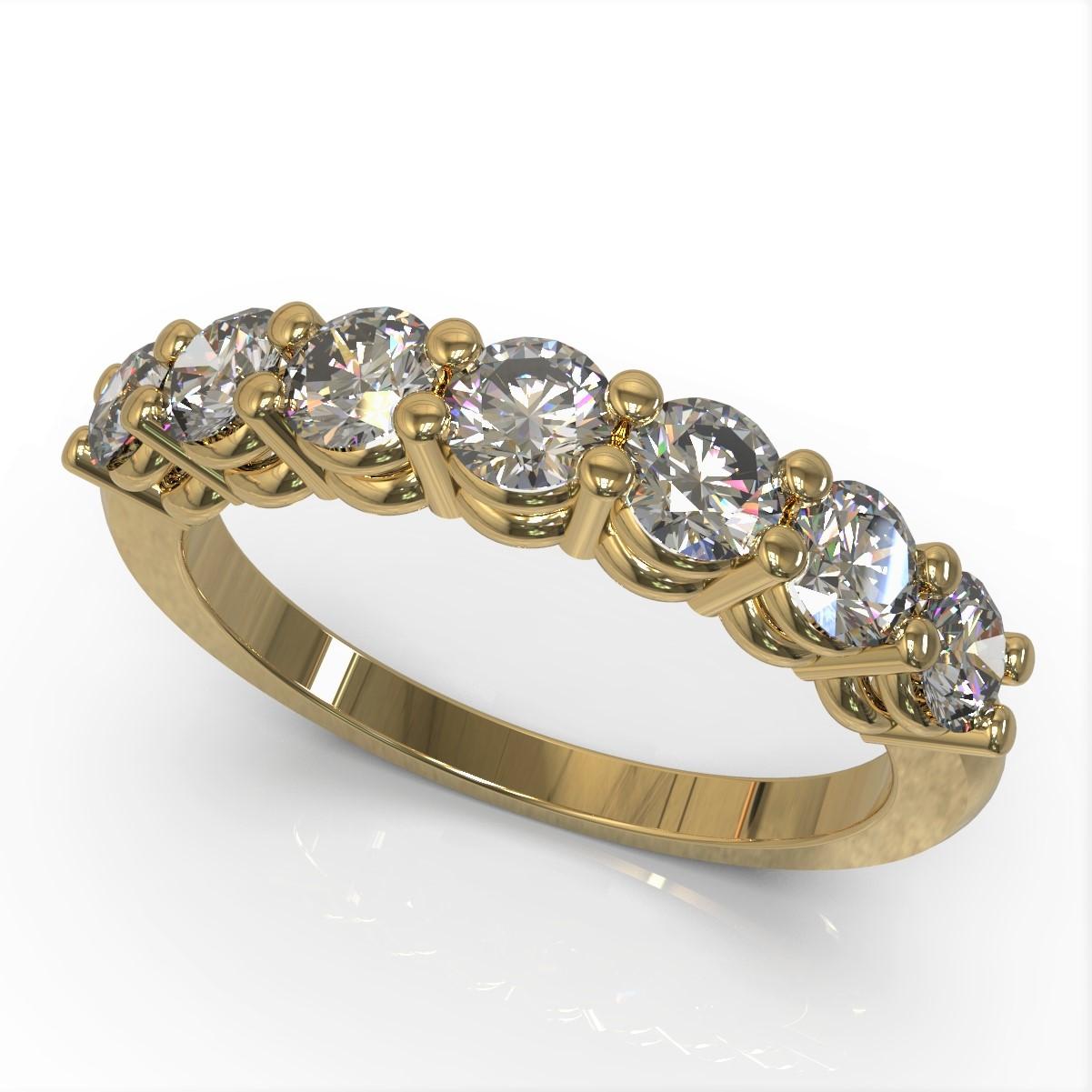 Round Cut 0.77 Carat Round Brilliant Cut Diamond Bridal Ring in 18 Carat Yellow Gold For Sale