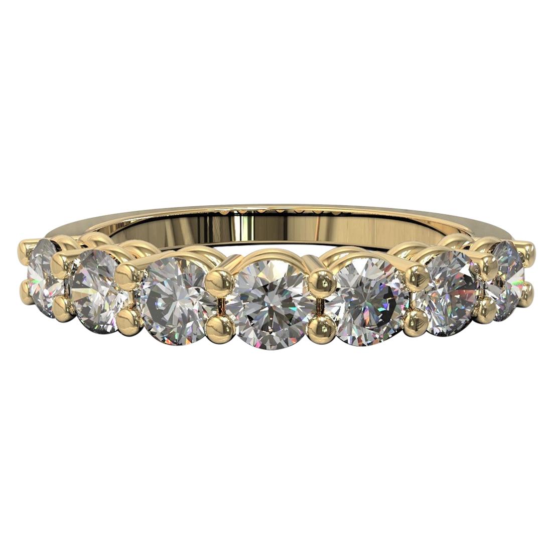 0.77 Carat Round Brilliant Cut Diamond Bridal Ring in 18 Carat Yellow Gold For Sale