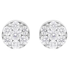 0,77 Karat SI/H Diamant-Ohrstecker im runden Brillantschliff 14 Karat Weißgold