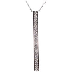 0.77 Carat White Gold Necklace Diamond Pendant