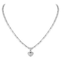 0.77 Carats Diamond Gold Heart Necklace