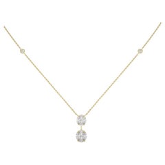 0.77 CTW marquise diamond 18K Yellow gold moonlight Collection Delicate Necklace