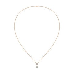 0.77 CTW marquise diamonds 18K Rose gold moonlight Collection Delicate Necklace