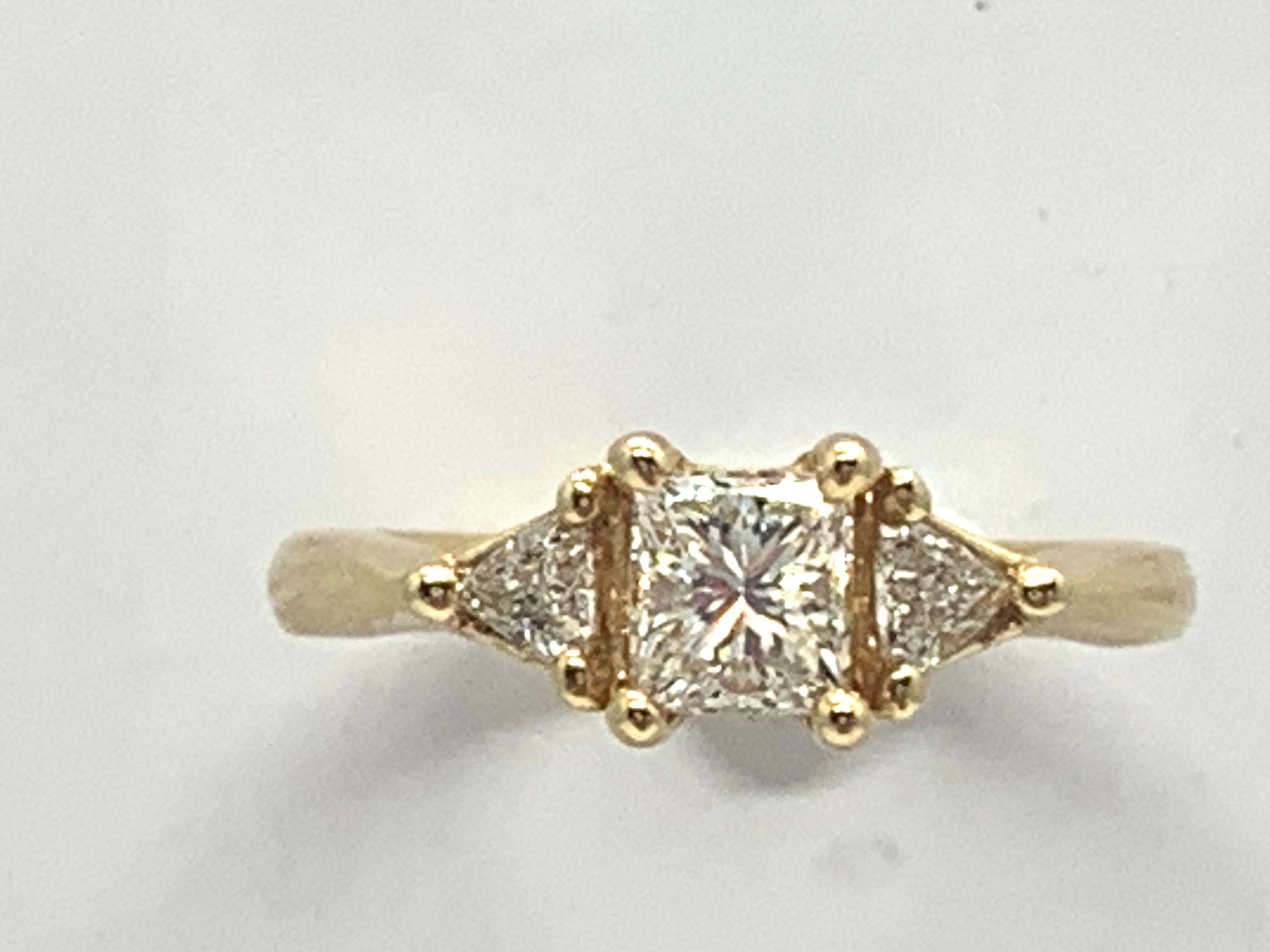 0.77 Princess Ring In Excellent Condition For Sale In Overland Park, KS