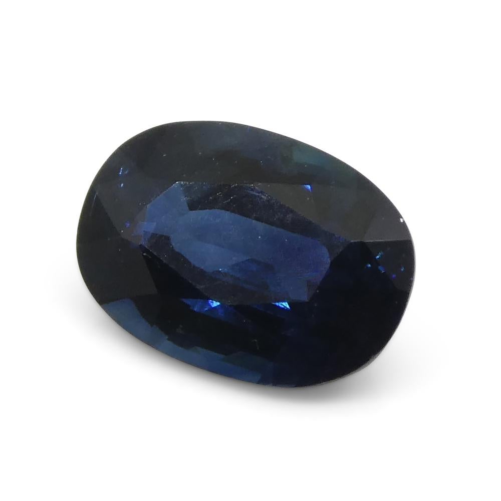 0.77ct Oval Blue Sapphire from Thailand 4