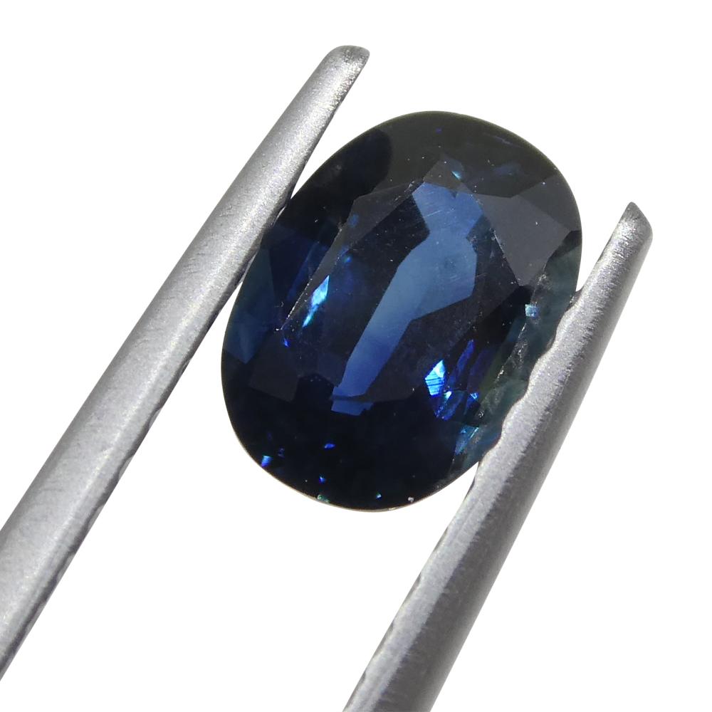 0.77ct Oval Blue Sapphire from Thailand 6