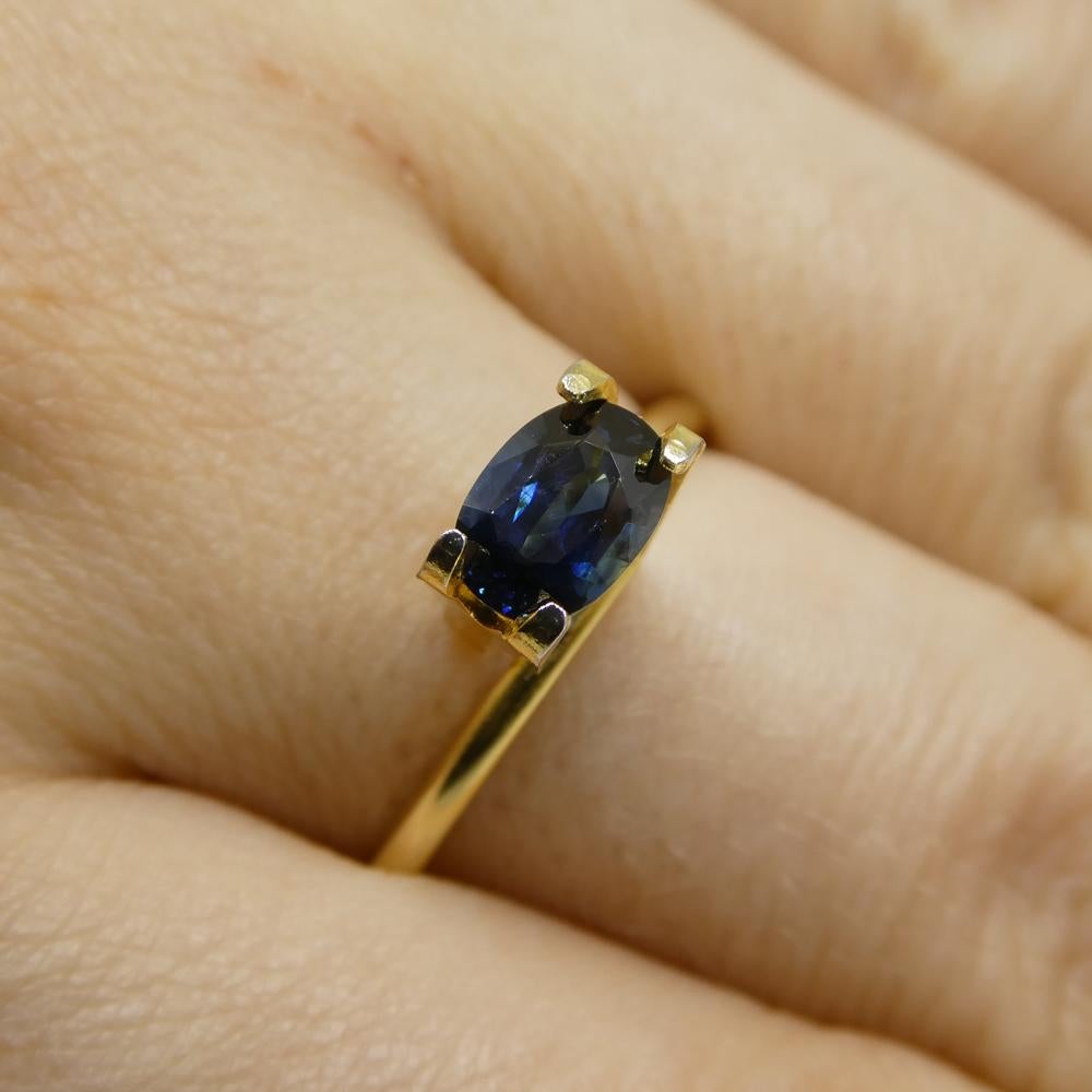 Description:

Gem Type: Sapphire
Number of Stones: 1
Weight: 0.77 cts
Measurements: 6.67 x 4.66 x 2.91 mm
Shape: Oval
Cutting Style Crown: Brilliant Cut
Cutting Style Pavilion: Modified Step Cut
Transparency: Transparent
Clarity: Slightly Included: