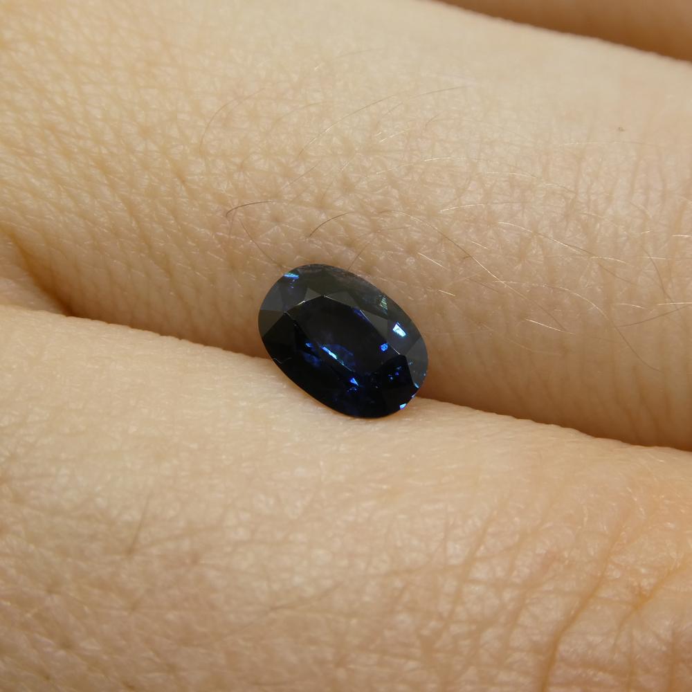 0.77ct Oval Blue Sapphire from Thailand In New Condition In Toronto, Ontario