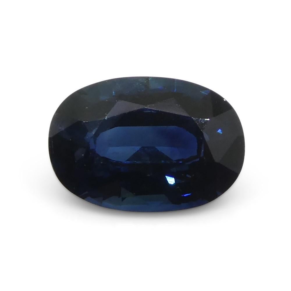 Women's or Men's 0.77ct Oval Blue Sapphire from Thailand