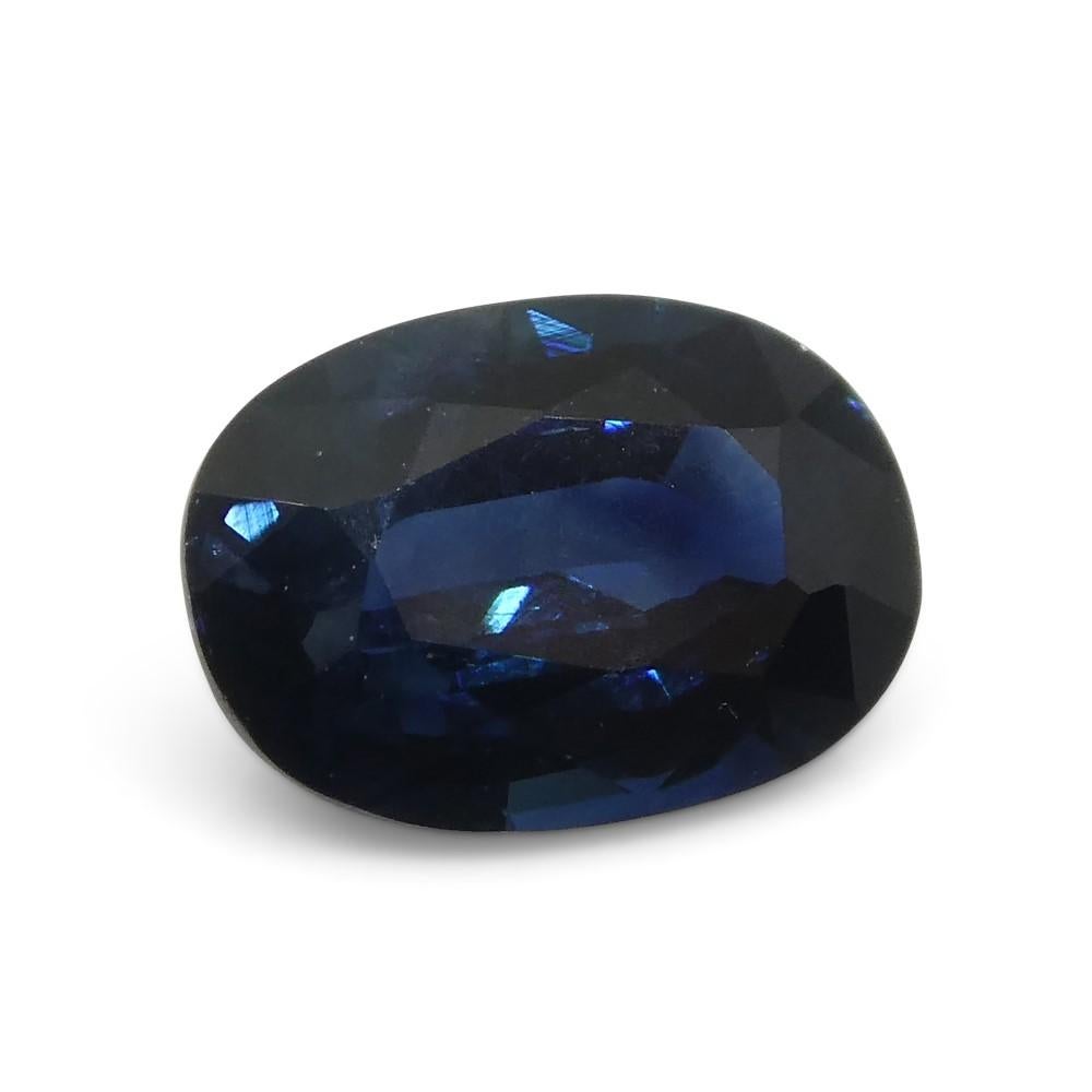 0.77ct Oval Blue Sapphire from Thailand 1